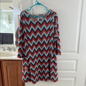Chevron Patterned Dress